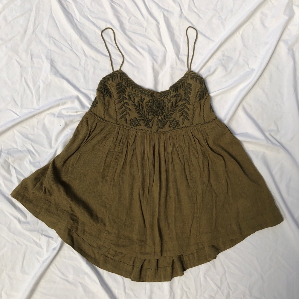 LAST CHANCE Free People Blackbird green top